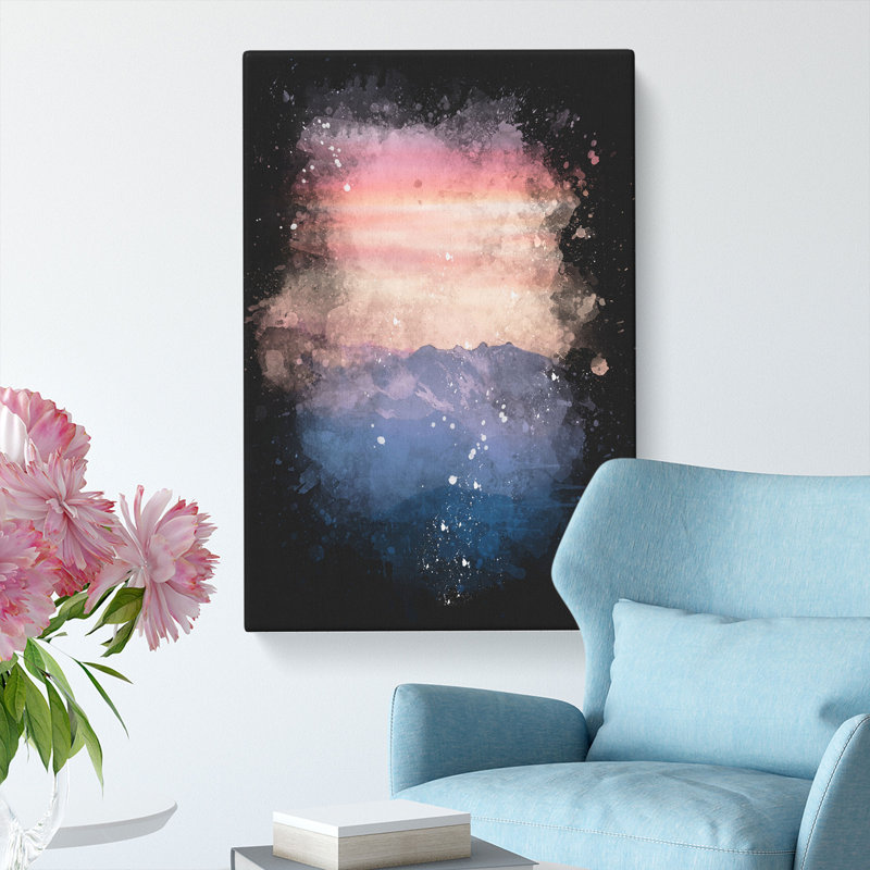 Swiss Mountain - Wrapped Canvas Painting, 76cm H x 50cm W x 3cm D