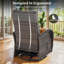 Ensemble de 2 fauteuils de jardin inclinables pivotants à double ajustement - chaise de patio inclinable avec dossier et repose-pieds réglables-2001002066