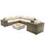 Ensemble de conversation pour 5 personnes avec foyer et coussins Sunbrella LSI-406152010