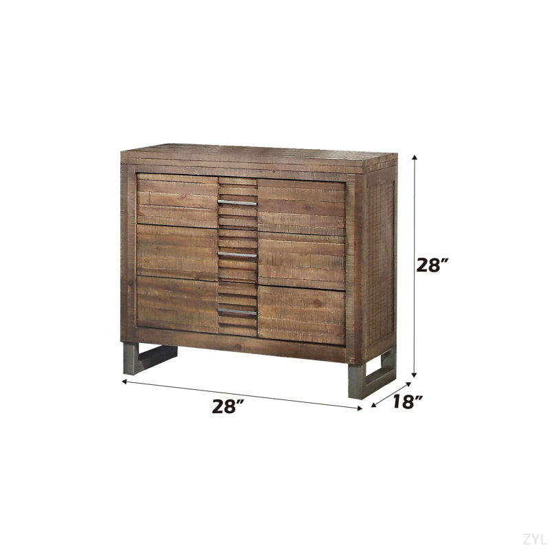 Table de chevet au fini chêne récupéré