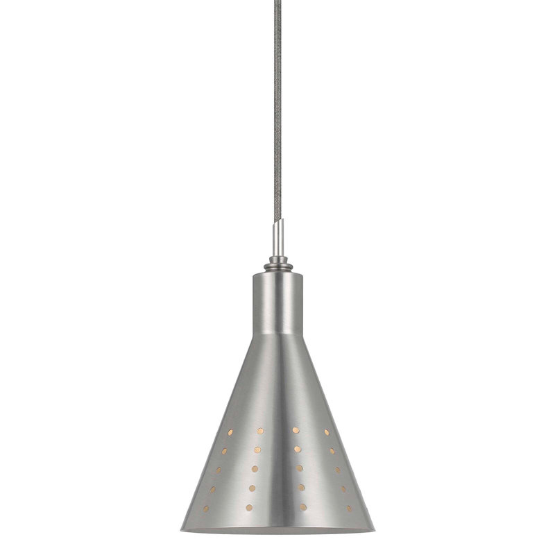 11.75" Tall Metal Pendant Light in Rust Finish
