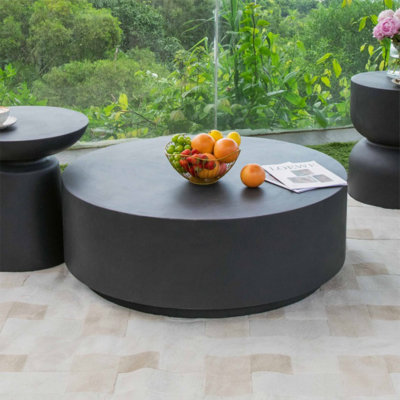 ROME Round Concrete Coffee Table 101.6 x 101.6 x 36 cm