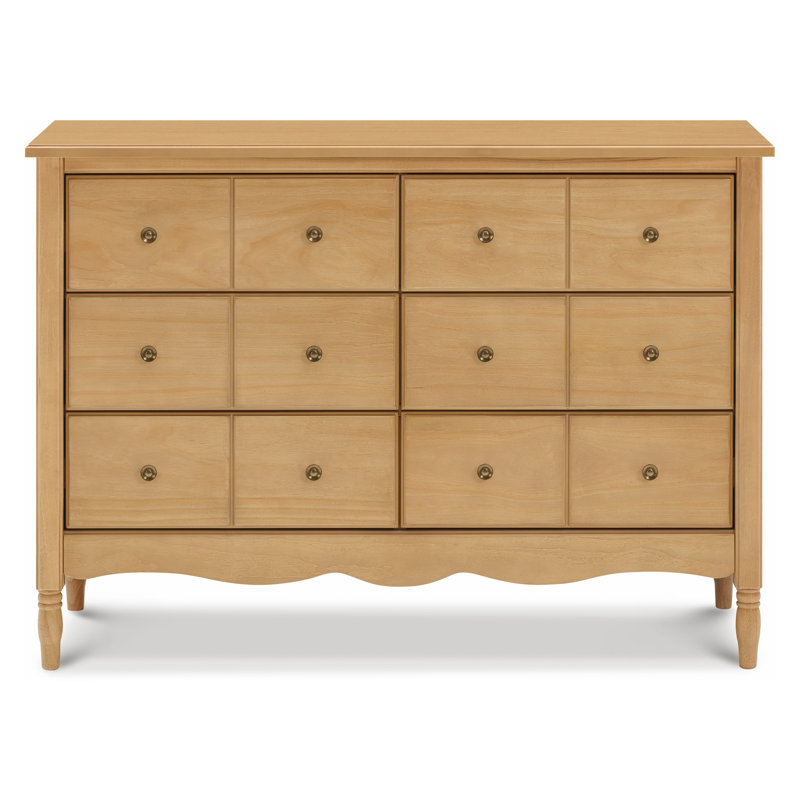 Liberty 6 Drawer 48" W Double Dresser, Honey