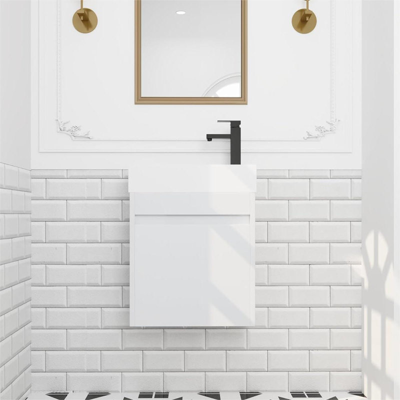 Ensemble de meuble-lavabo simple 18,12 po Cydnei, Blanc