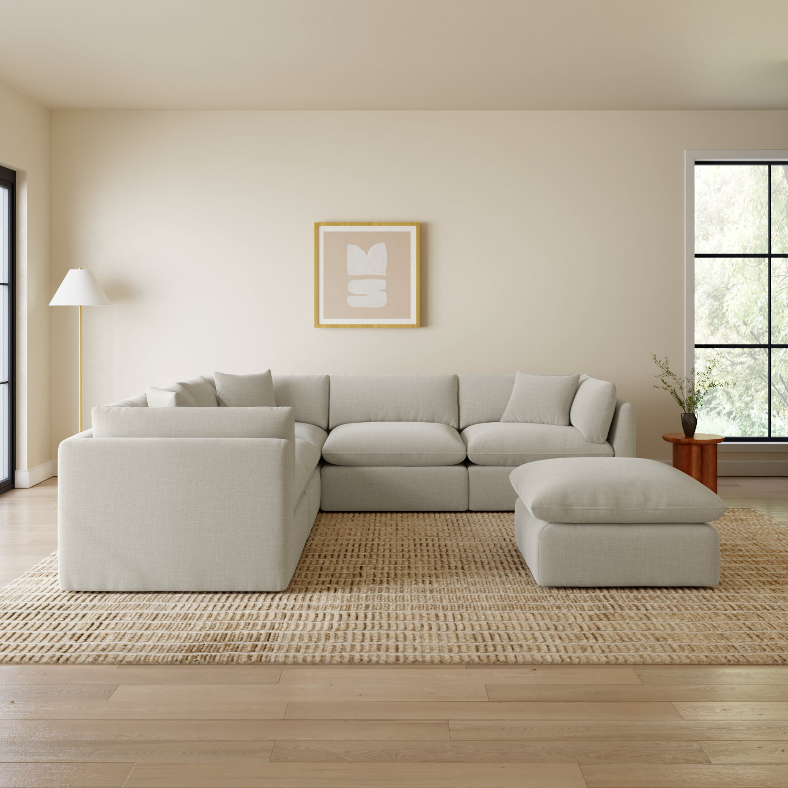 Annabella Sectional, Effie Linen Performance Weave