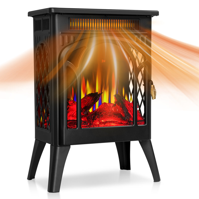  Electric Fireplace Stove Heater With Electronic Temperature Control