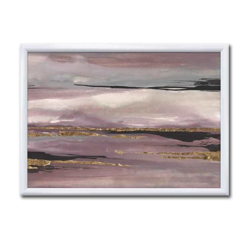 « purple glam storm iii »-image sur toile, Cadre blanc, H 20 po x l 20 po x P 1 po