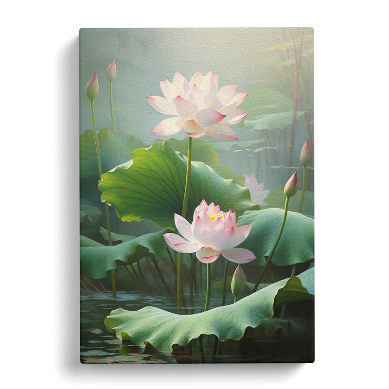 Lotus Flower Classicism No.2 - No Frame Print, 50cm H x 35cm W x 3cm D