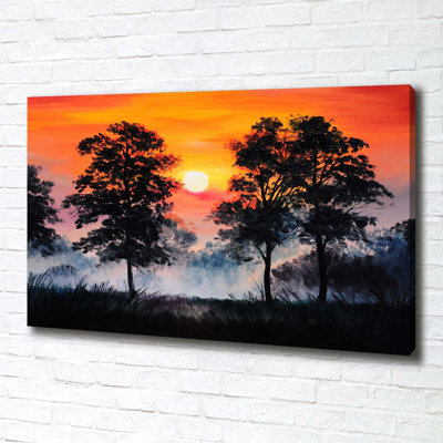 Sunset Forest - Wrapped Canvas Print