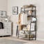 Industrial Hall Tree Coat Rack Stand With 2 Shelves And 8 Hooks
