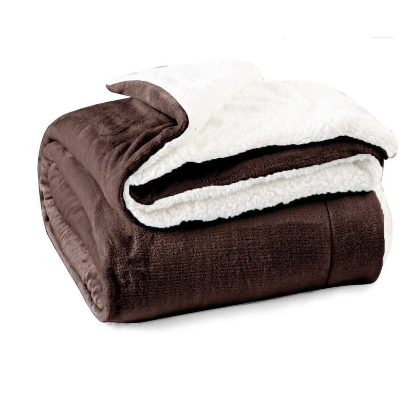 Emporia Plain Weave / Muslin Throw Blanket, Chocolate, 200cm W x 240cm L