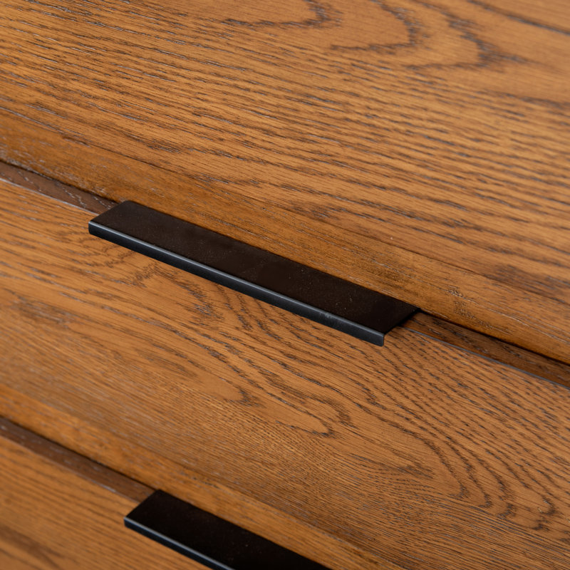Titus 3 Drawer Stacked Chest, Medium Oak