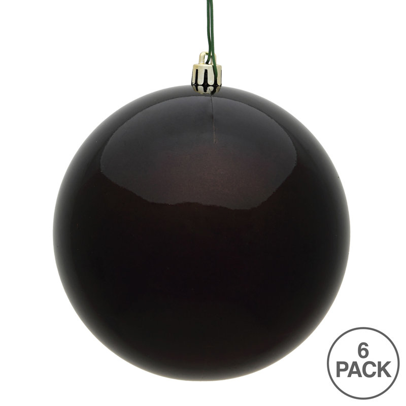 Ornement boule des Fêtes seulement, Chocolat, H 4 po x l 4 po x P 4 po
