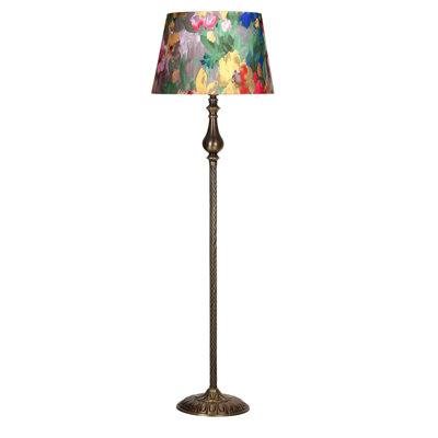Lampe sur pied élégante avec corps en métal, 63,0 po de hauteur, 15,7 po de diamètre | Douille E27, 40 W maximum, indice de protection IP20 | Comprend les instructions d'installation | Parfait pour le salon, la chambre à coucher ou le bureau, design 