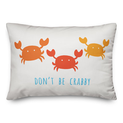 Don't Be Crabby Rectangular Pillow