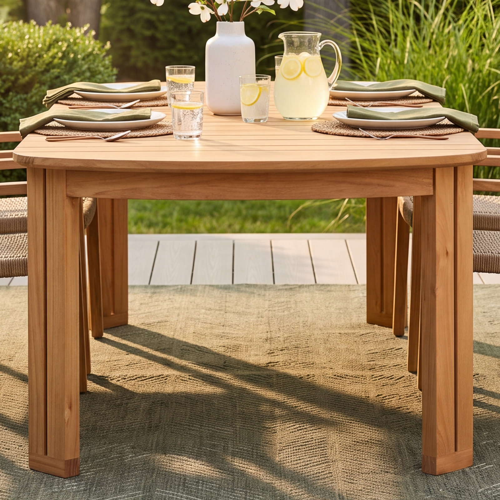 Bex 79" Eucalyptus Patio Dining Table