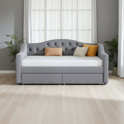 Upholstered Daybed With LED Belt by Ivy Bronx