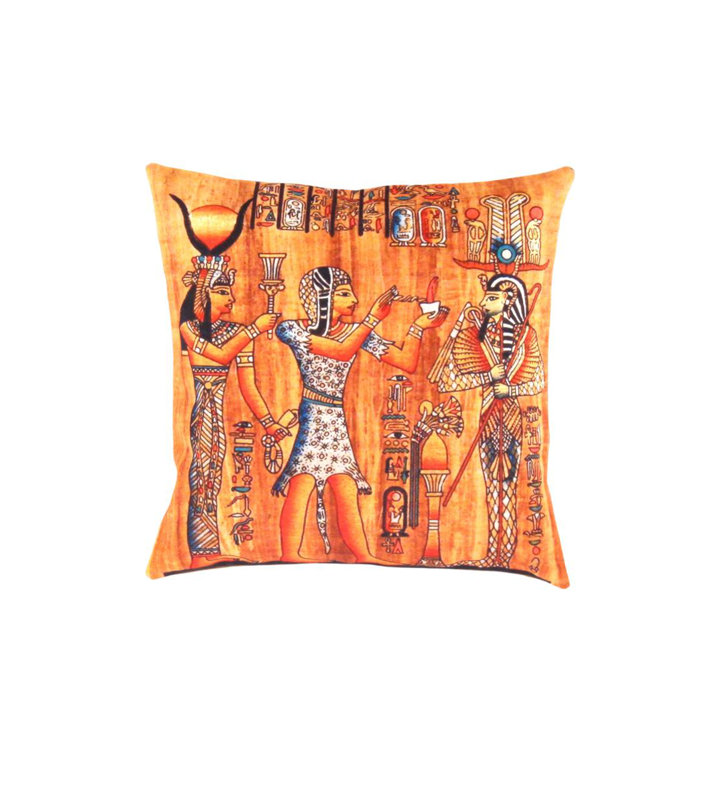 Square Pillow Cover & Insert, Square 16", Flush Orange/Gold/Blue/White/Black