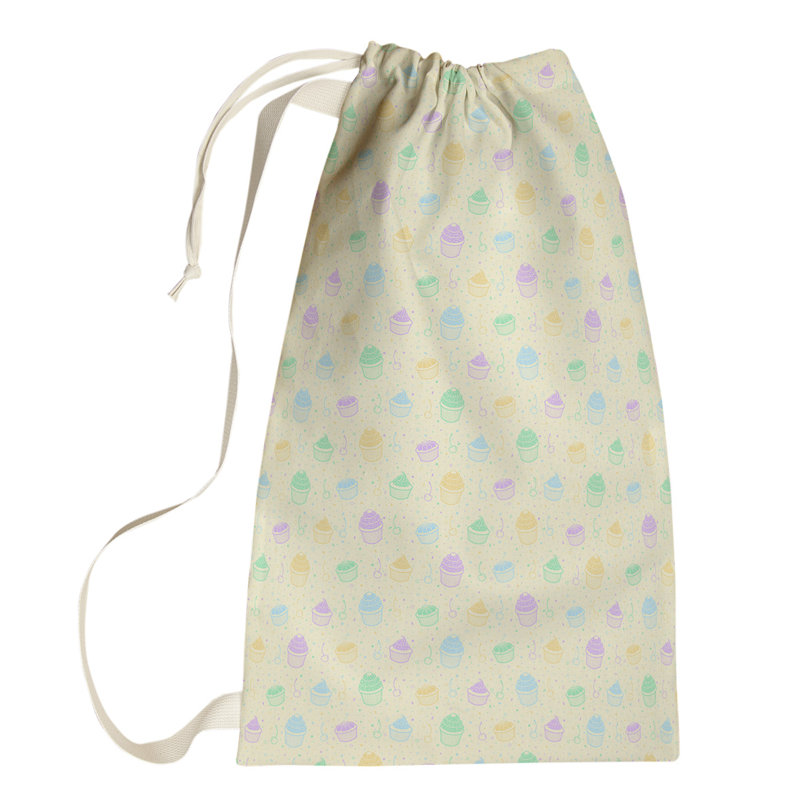 Leffel Fabric Laundry Bag with Handles, Small ( 64" H x 20" W x 1.5" D), Yellow/Blue/Green