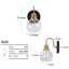 Yedidalga 1-Light Dimmable Black/Copper Armed Sconce