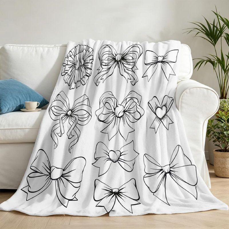 Jeté blanc en flanelle ultra douce blanche, Jeté 50 po x 60 po
