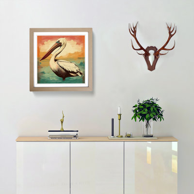 Pelican Retro Art - Framed Print
