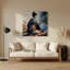 «Music Shamisen», art mural en métal mauve-1315865605