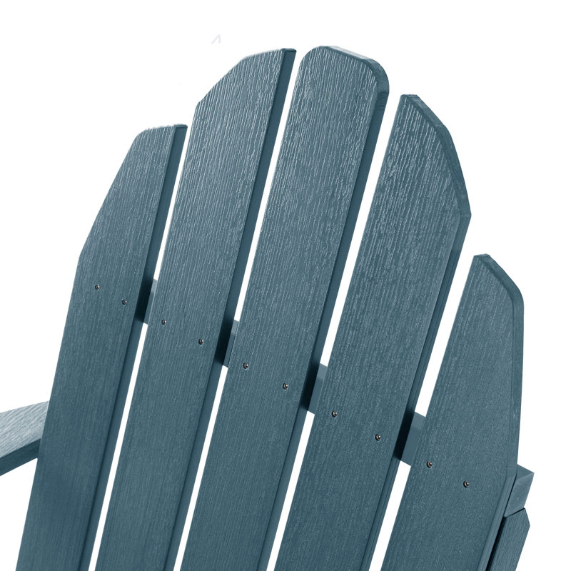Chaise Adirondack résistante aux intempéries Hintz, Bleu Nantucket