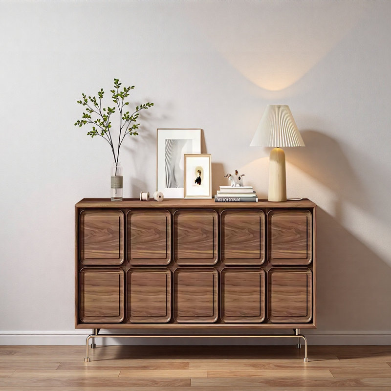 Commode décorative nord-américaine, H 33,46 po x l 53,15 po x P 17,72 po
