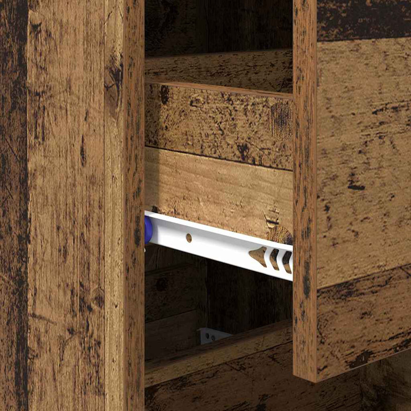 Sideboard Engineered Wood Side Cabinet Home Organiser, Old Wood