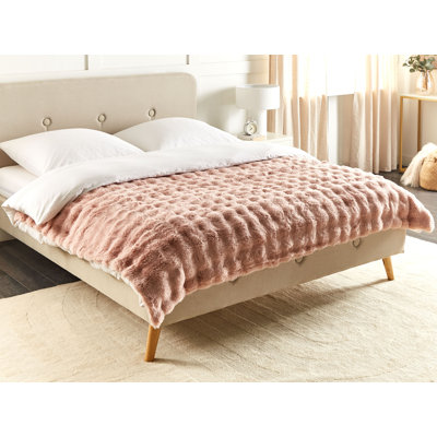 SALKA Polyester Striped Bedspread
