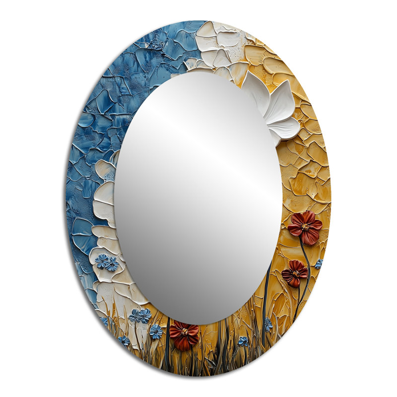 Miroir mural ovale doré, 40 po x 30 po
