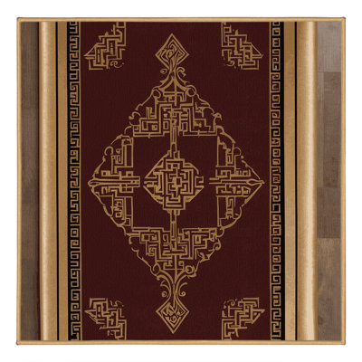 Tapis ornemental rose