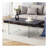 43.3"X23.6" Black Marble-Patterned MDF Coffee Table With Tempered Glass Legs.Suitable For Living Room.It Can Be Used Not Only As A Coffee Table But Also As A Side Table Or Display Stand.