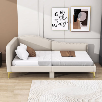 Ceryis Linen Upholstered Daybed with Armrest