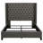 Lendra Grey Upholstered Eastern Wingback Bed-1674476404