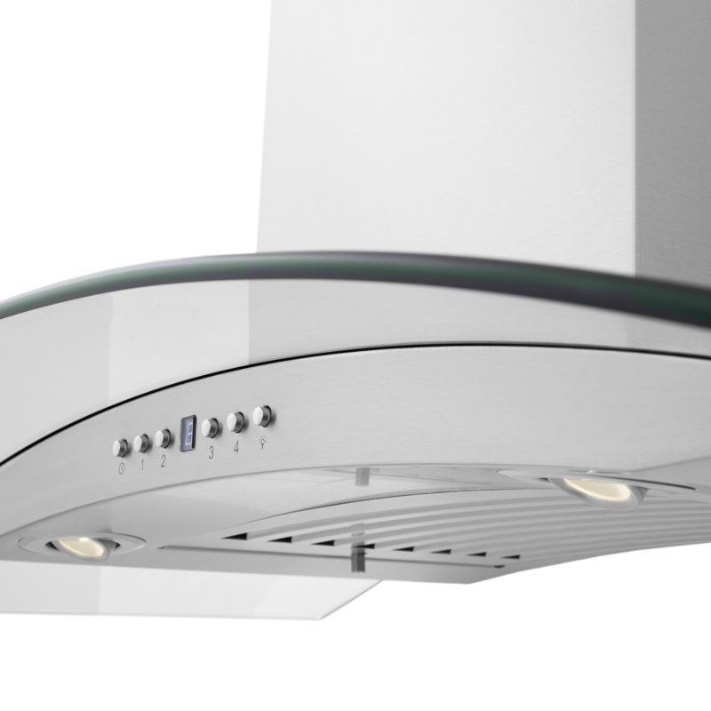 48" KN 400 CFM Convertible Wall Mount Range Hood in Brushed Stainless Steel