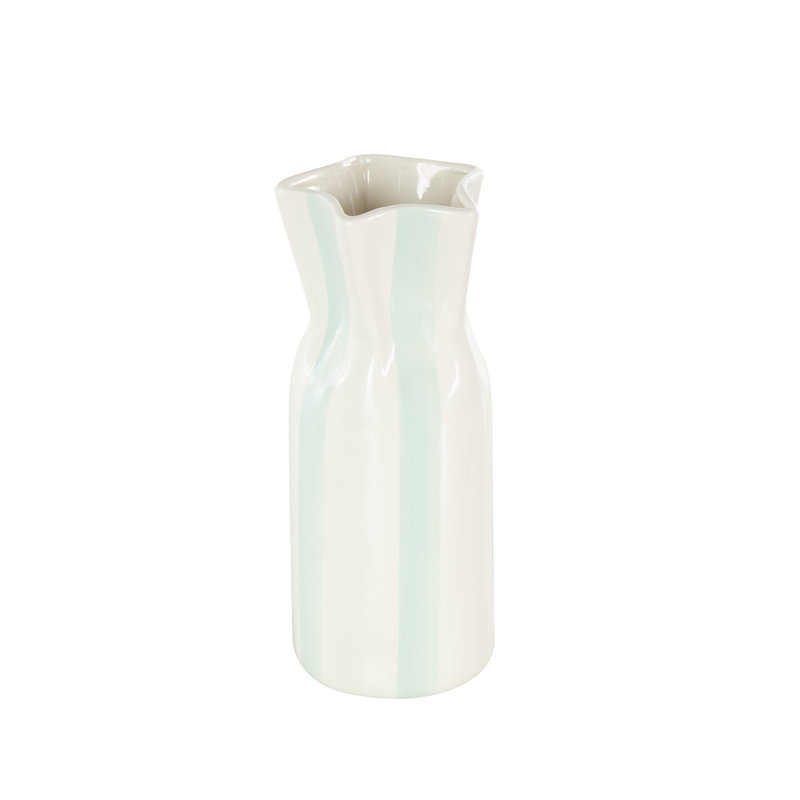 Vase décoratif en céramique Cole and Grey, Bleu sarcelle