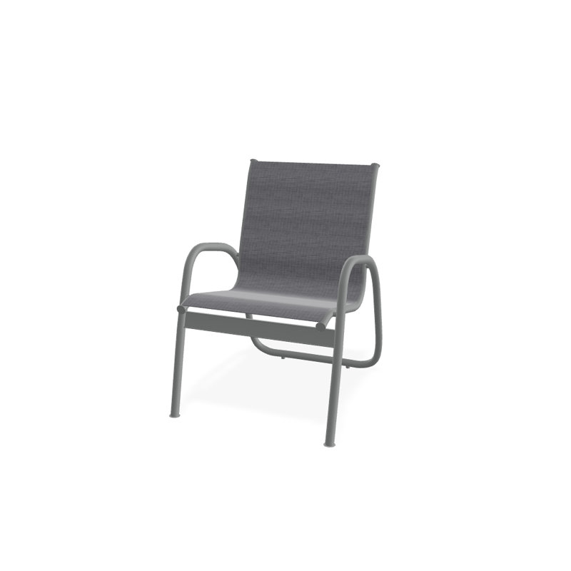 Fauteuil de patio Gardenella, Graphite texturé, Étain Augustine