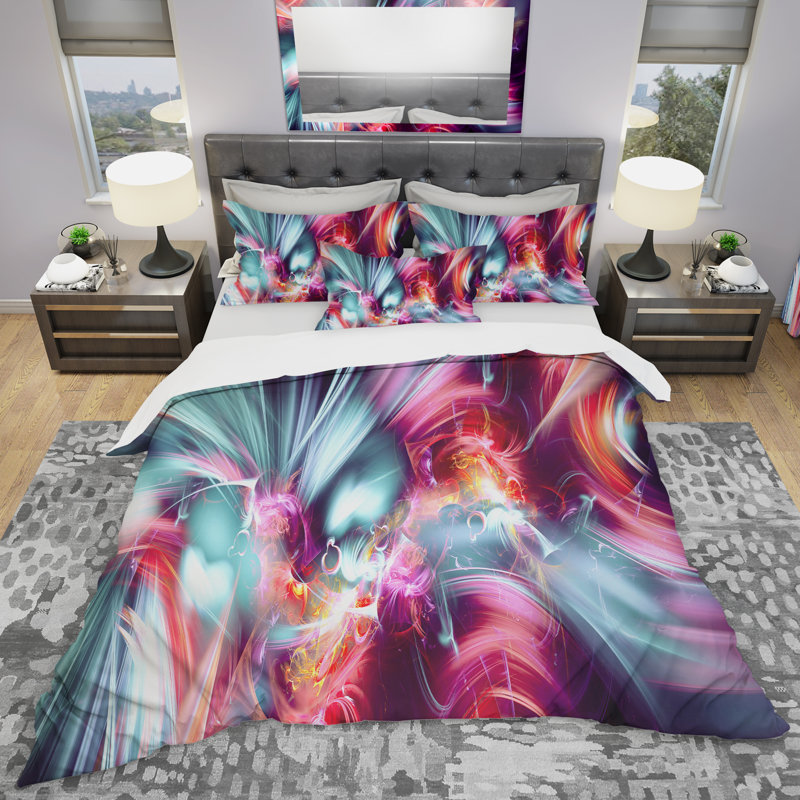 Take Me Over - Ensemble de housse de couette abstrait - Polyester en microfibre