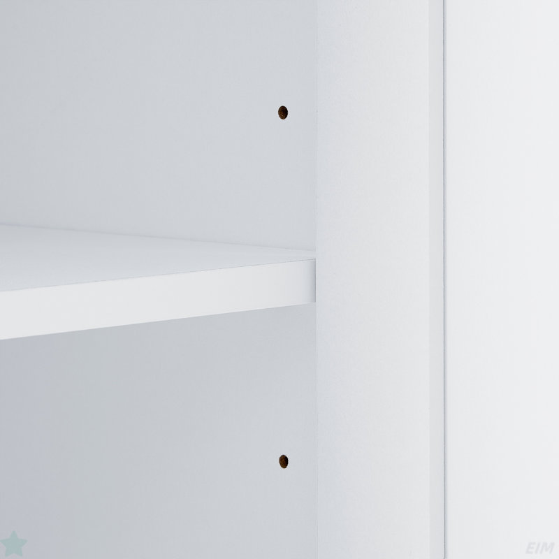 Tall Bathroom Storage Cabinet, Freestanding Storage Cabinet With Hook And Adjustable Shelf, MDF Board, White