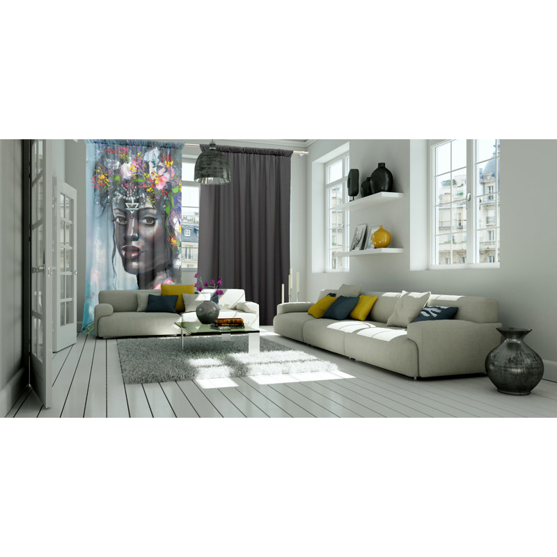 Velvet Blackout Curtain Panel Pair, 147 W x 250 D cm