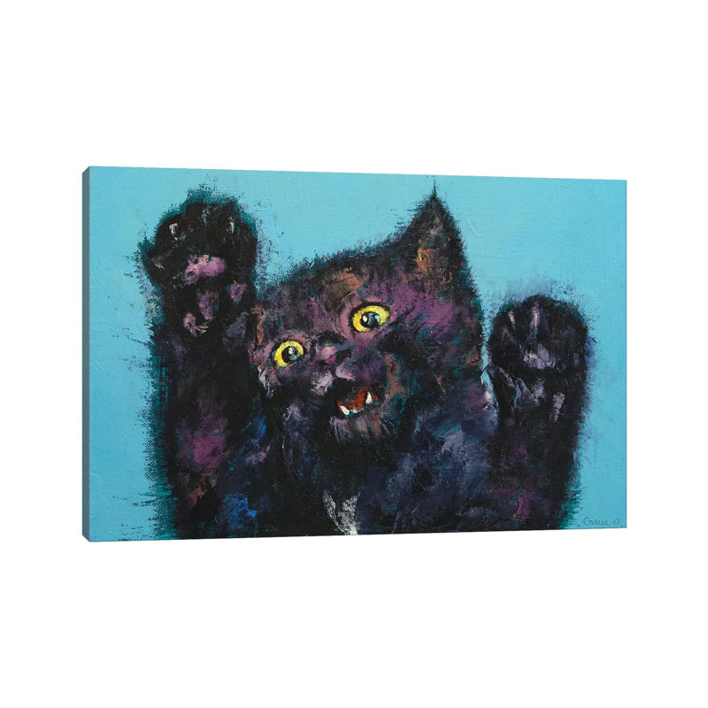 Ninja Kitten by Michael Creese - Wrapped Canvas Painting