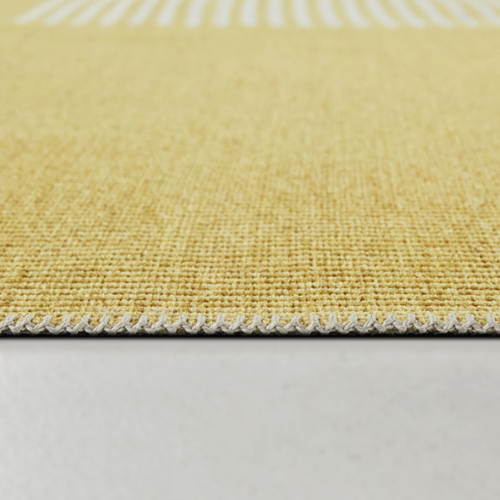 Corson Recycled P.E.T Yellow Recycled Fibers Rug, Rectangle 7'10" x 10'