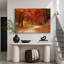 «Autumn Fall Vibrant Orange Forest Trees Nature Landscape», grande impression sur toile encadrée-99141928-99141929