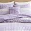 Couette et jeté en seersucker pour lit double/queen - Style shabby chic, microfibre imprimée, oreillers lavables à la machine, ensemble 4 pièces, trois motifs floraux, garnissage
