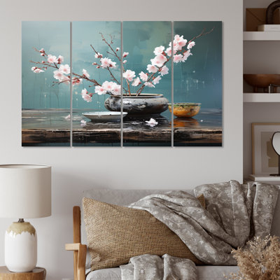 Liliane " Asian Art Zen Garden IX " 4 - Pieces