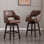 Tabouret de comptoir pivotant Kyalee