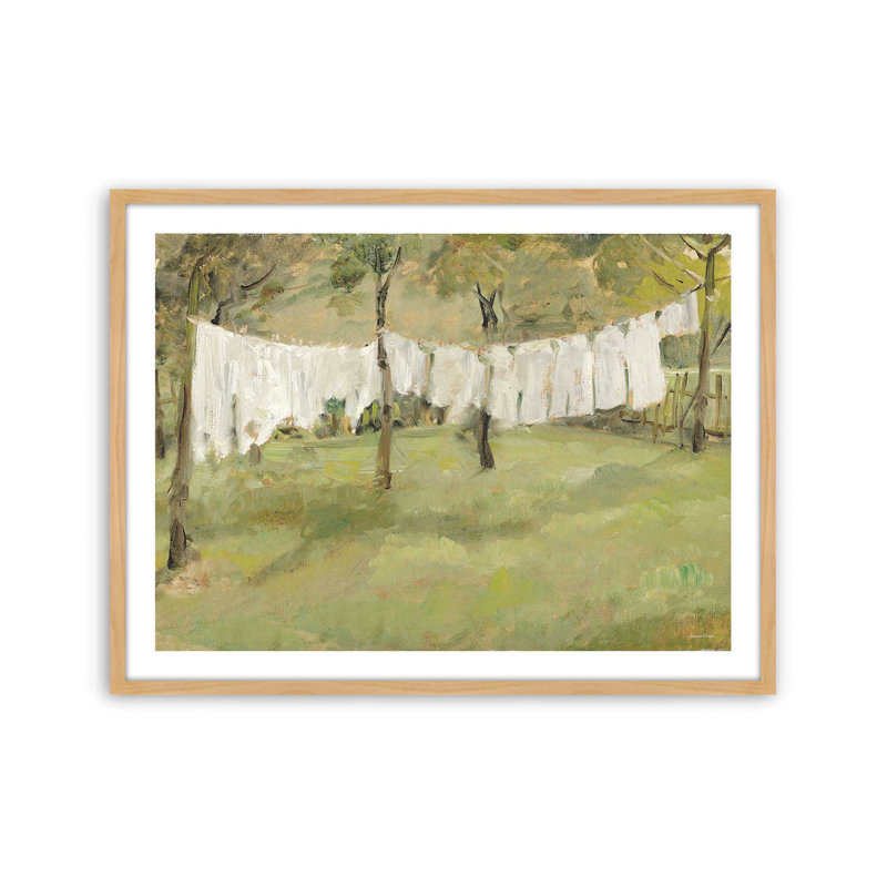 «Laundry Day I» sur toile par impression à lettres et doublée, H 32 po x l 48 po x P 1,25 po, Tanné