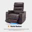 Power Recliner Chair with Adjustable Headrest, Reclining Sofa with Armrest Storage-1943896241